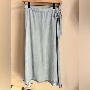 Light blue wrap skirt